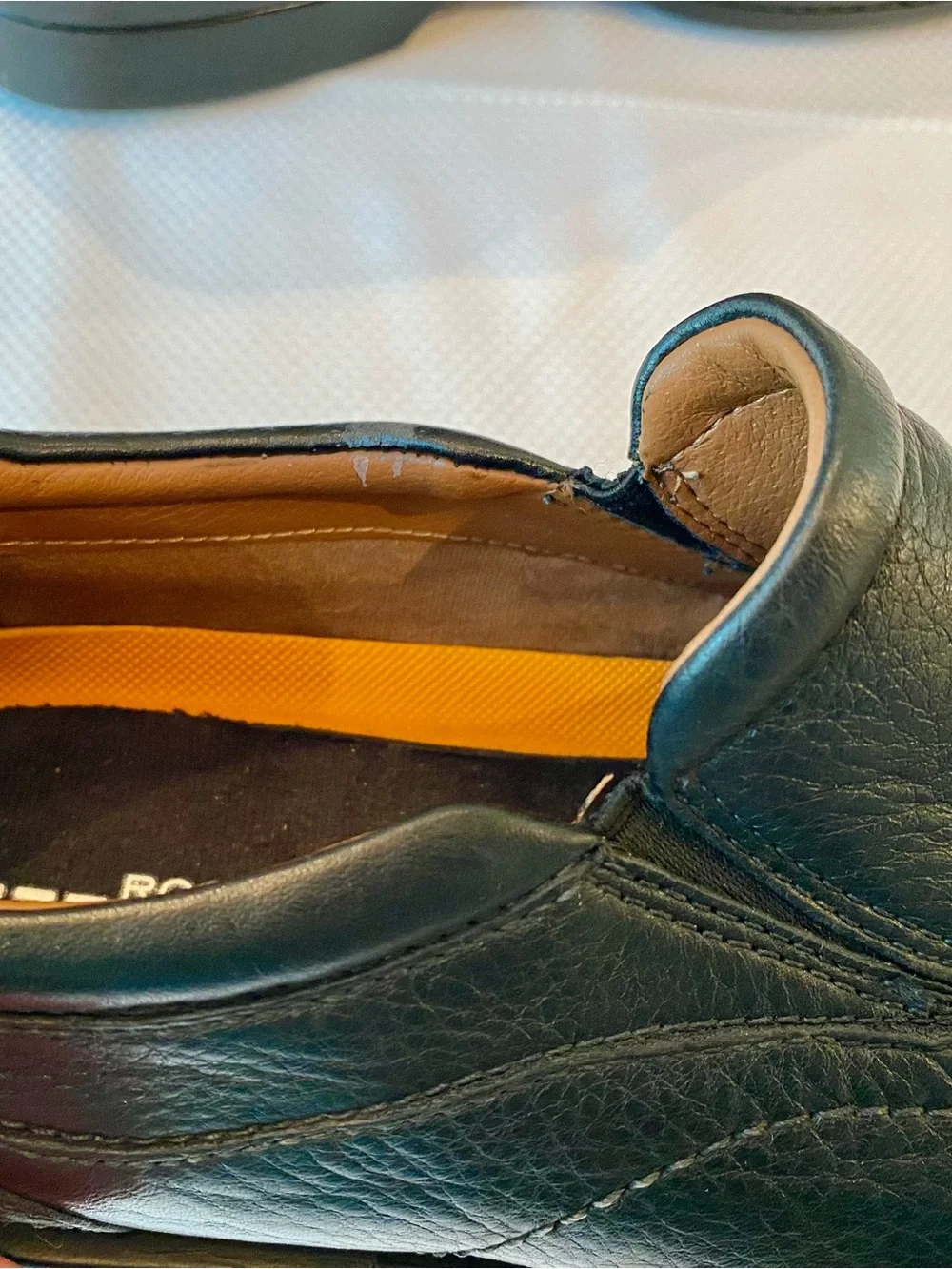 Rockport Black Leather Slip-On Loafers